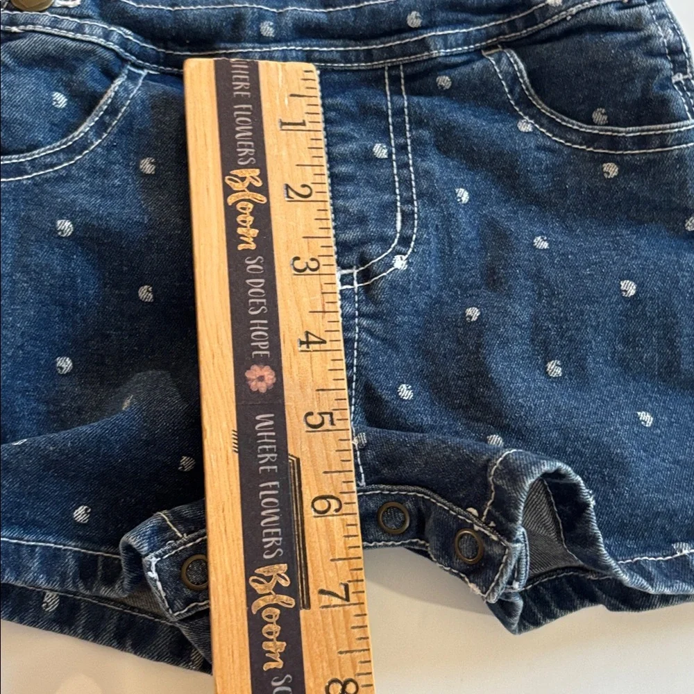 Carhart denim polka dot shortails 12 M Denim Carhart Baby Overall Shorts 12M
